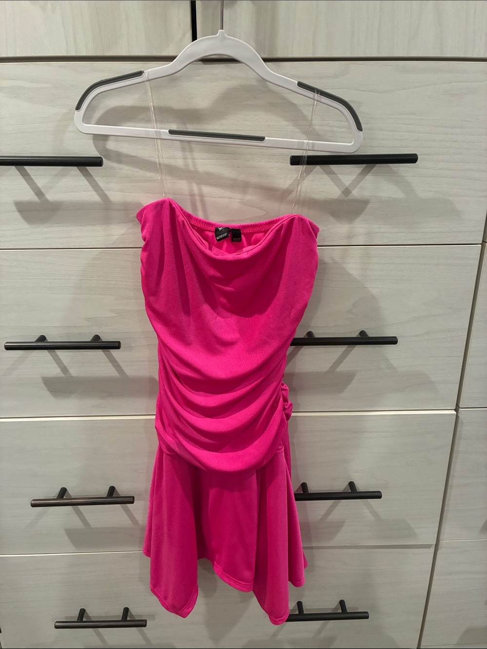 Windsor Bright Fuchsia Strapless Ruched Dress